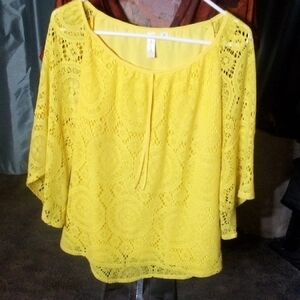 Yellow Lace Women's Top